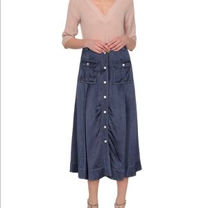 NWT GANNI Polka Dot Skirt 36 US 4